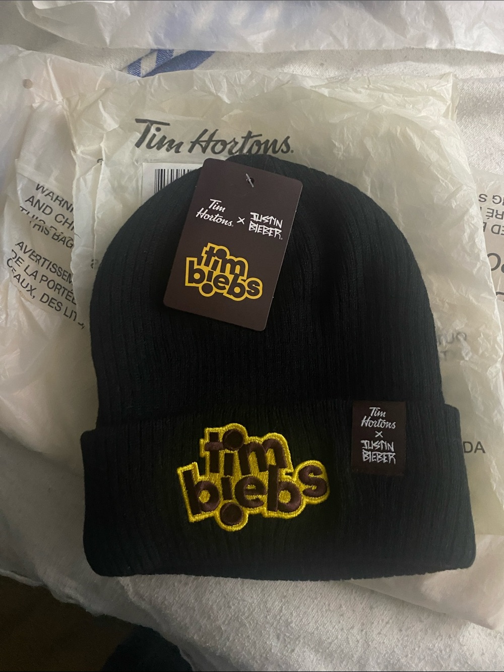 Tim Hortons x Justin Bieber Black 'Timbiebs' Beanie